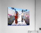 Krishna and Radha entering the temple Acrylic Print