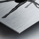 Yoga Couple Star Position BW Pose Metal print