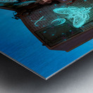 Girl Escaping Demon in Story Book - innocence vs evil Metal print