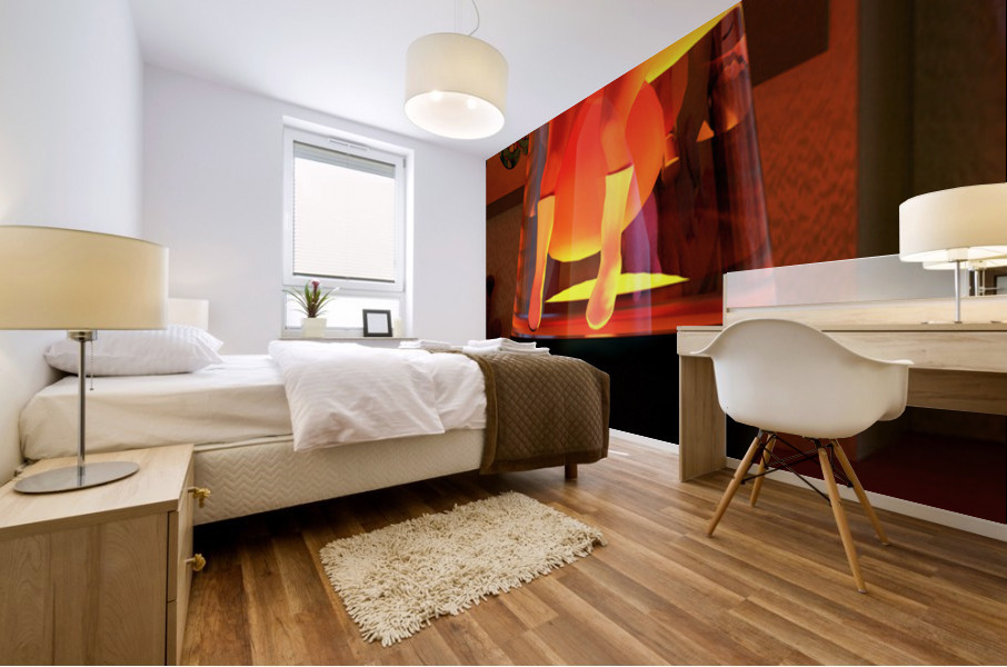 70s Girl in a Lava Lamp Impression murale