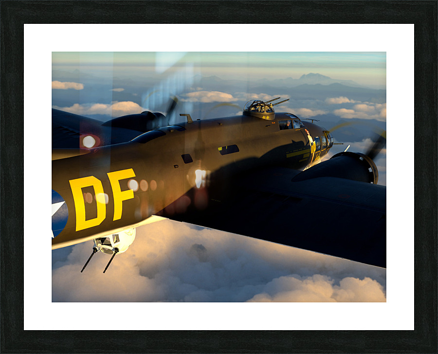 Boeing B-17 Flying Fortress Color Impression et Cadre photo
