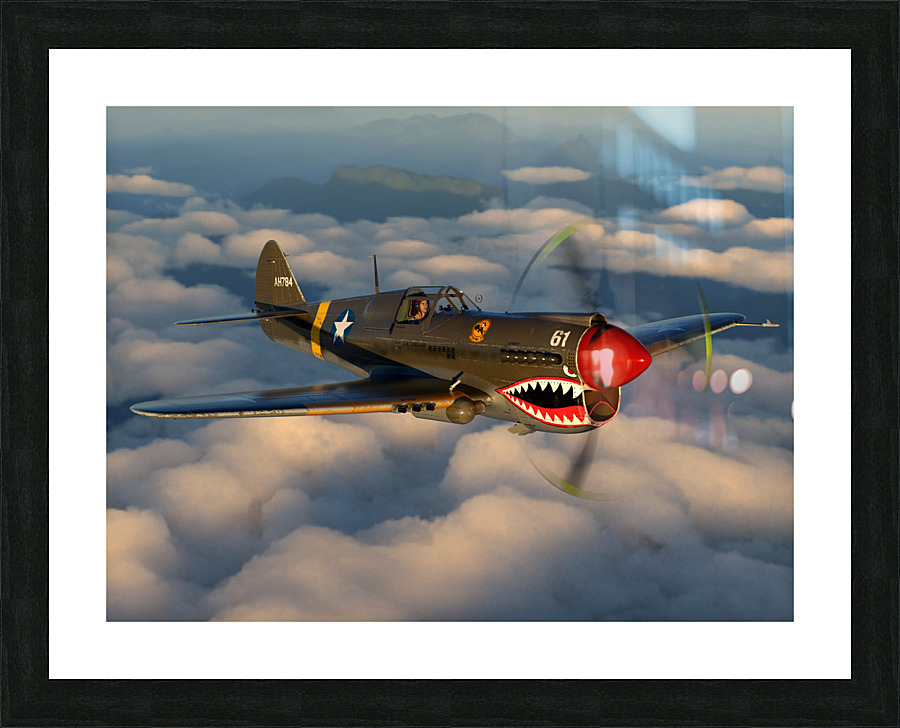 Curtiss P-40 Warhawk Color Picture Frame print
