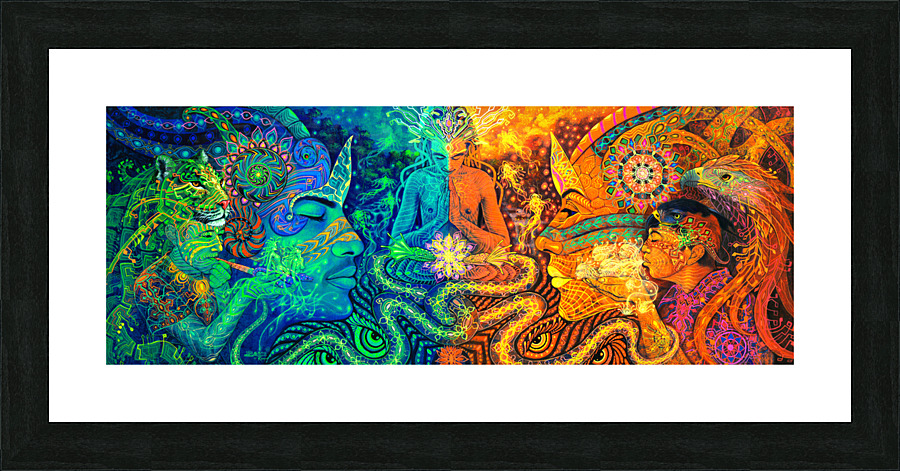 Ayahuasca - Masculine and Feminine Energy Enhanced Picture Frame print