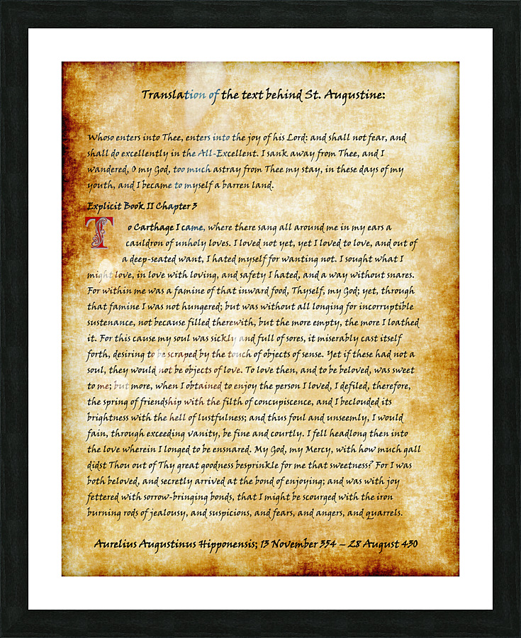St Augustine Confessions Translation Impression et Cadre photo