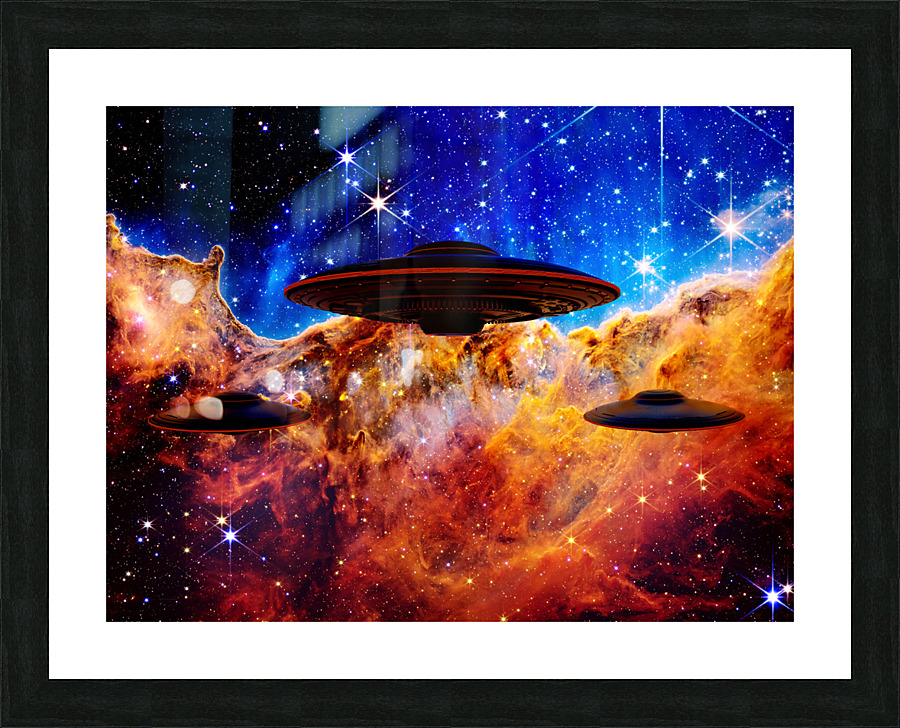 Carina Nebula James Webb Telescope UFO  Picture Frame print
