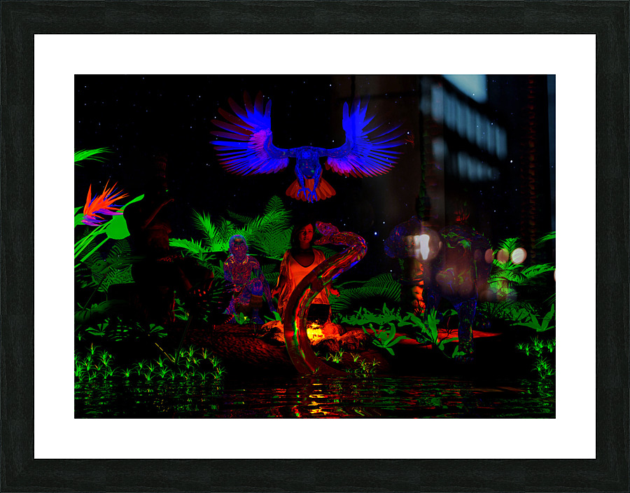 Ayahuasca - Masculine and Feminine Energy Enhanced Picture Frame print