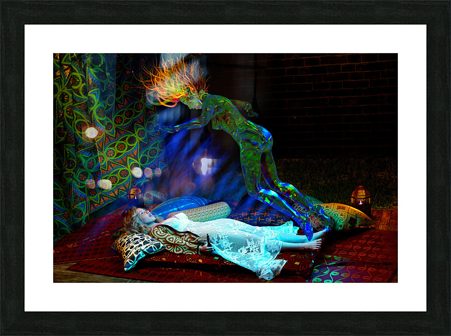 Ensleys Mystic DMT Journey - Experiencing dualism for the first time. Picture Frame print