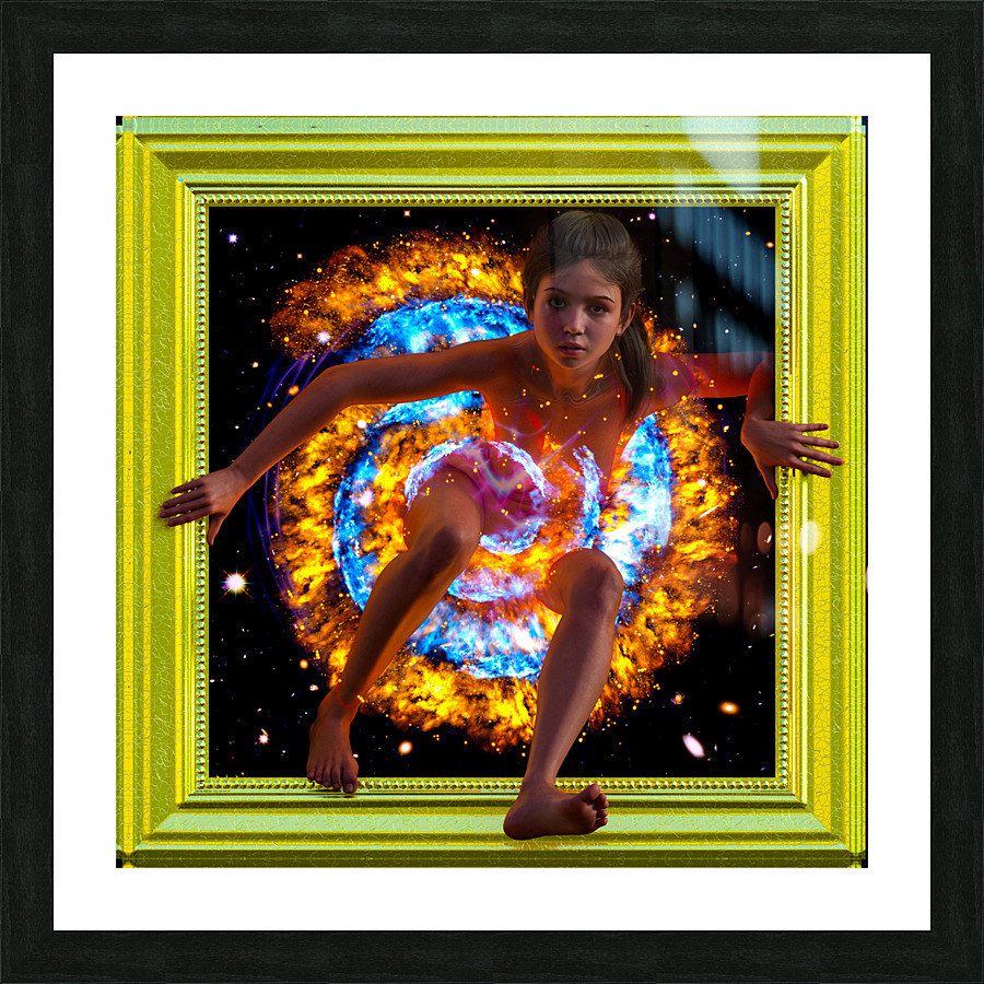 Coming Out of the Box - Frame Wrap Picture Frame print