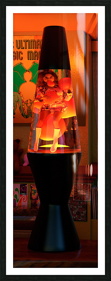 70s Girl in a Lava Lamp Impression et Cadre photo