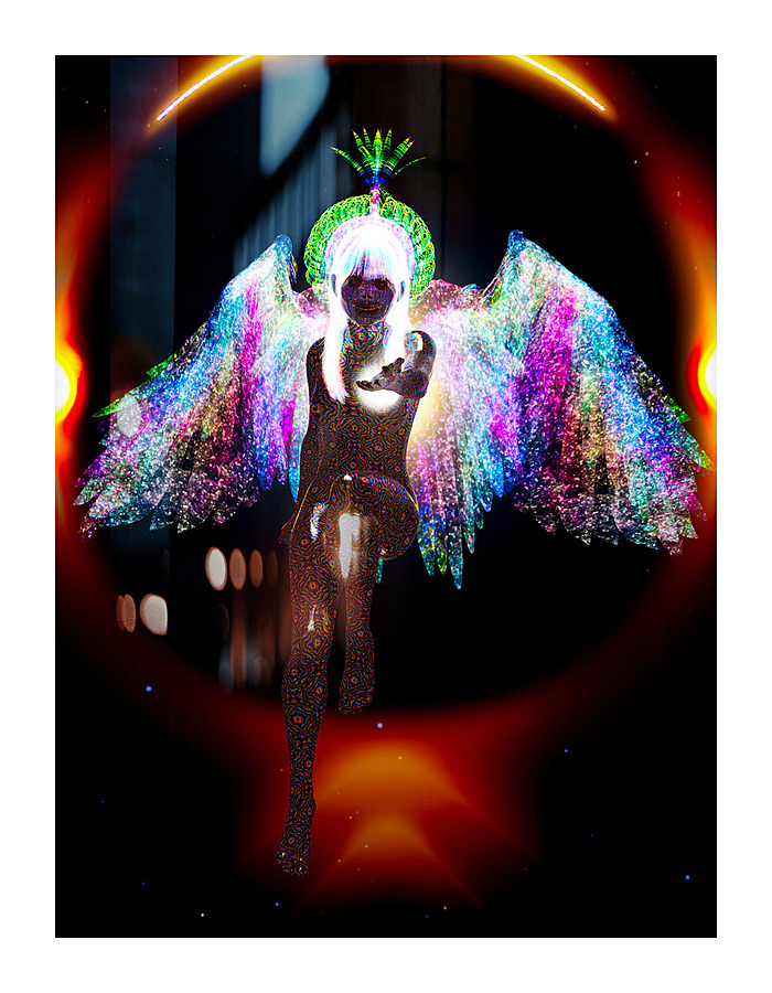 Psychedelic Ayahuasca Angel - DMT Journey Picture Frame print