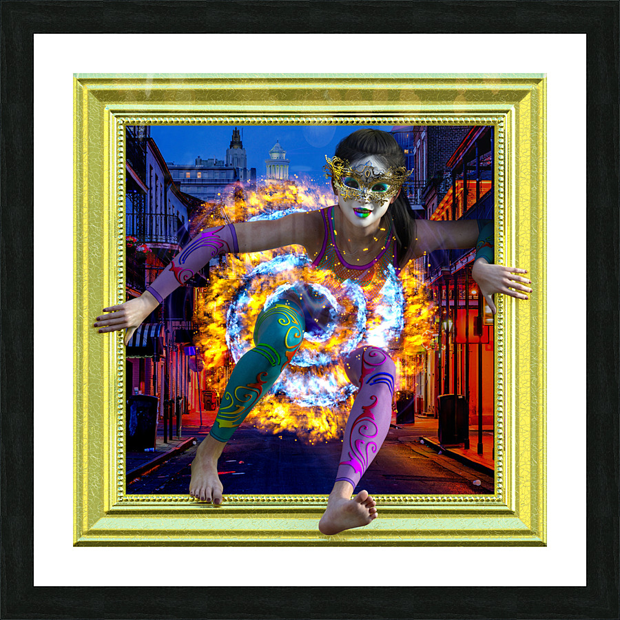 Out Of Mardi Gras Bourbon Street New Orleans Louisiana  Picture Frame print
