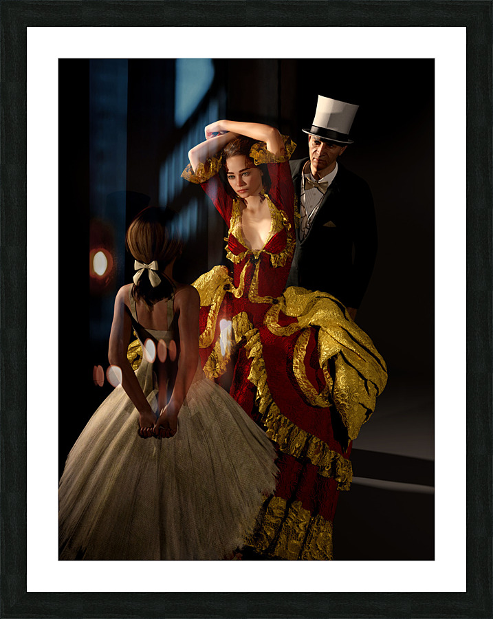 Paris 18th Century - Juxtaposition in the Ballet Theater  Picture Frame print