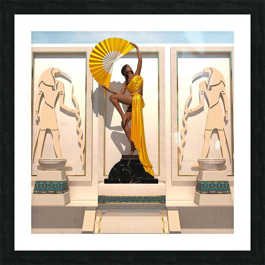Art Deco Egyptian Statue - In the flesh Picture Frame print