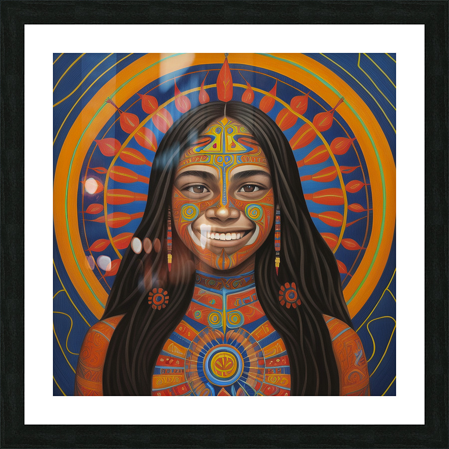 Indigenous Child 2 Picture Frame print