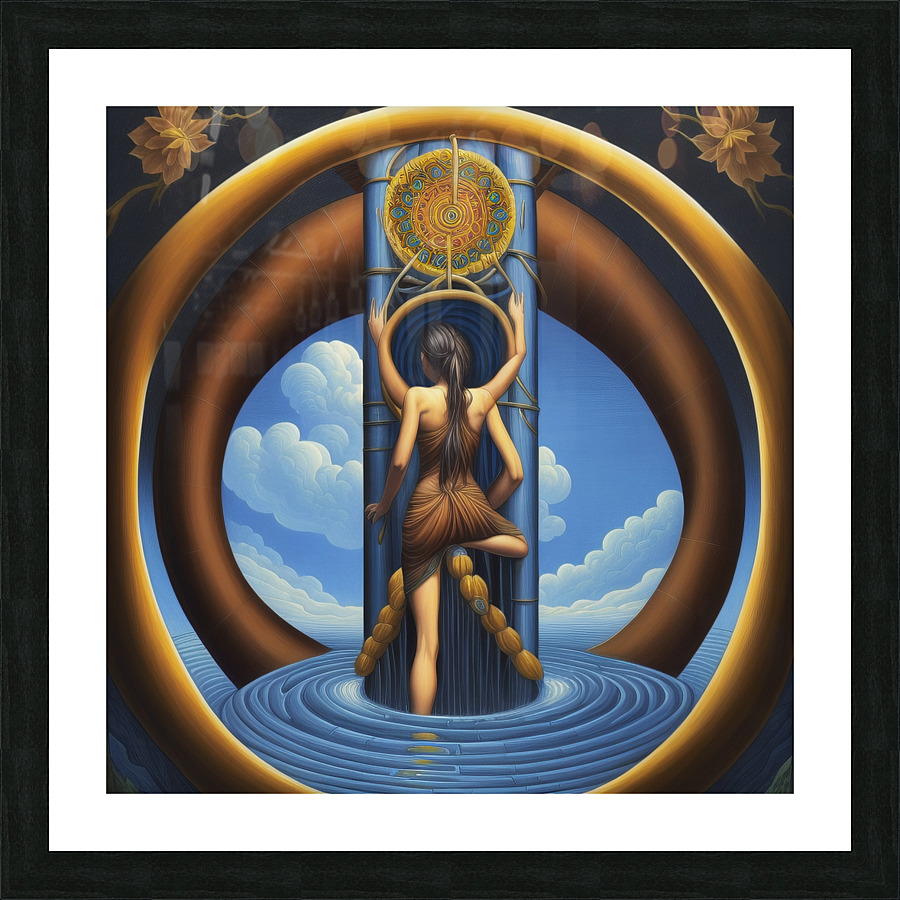 The Truth Coming Out of Her Well Picture Frame print