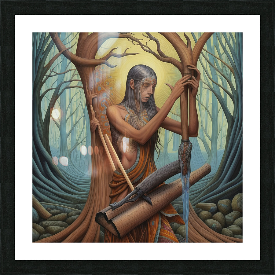 Cut Wood Carry Water Picture Frame print