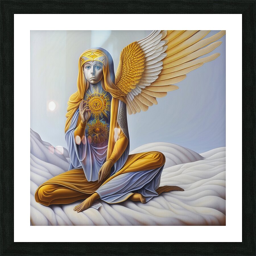 Broken Fallen Angel Forgiveness Picture Frame print