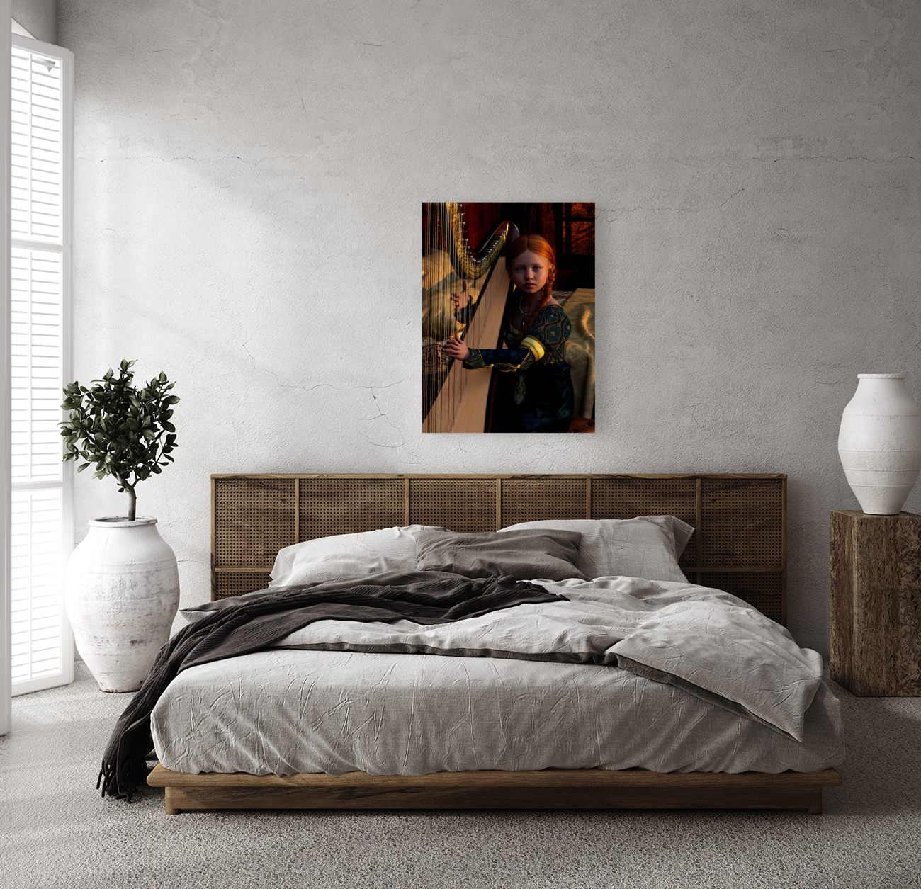 Serenade of the Celtic Harpist  Reproduction