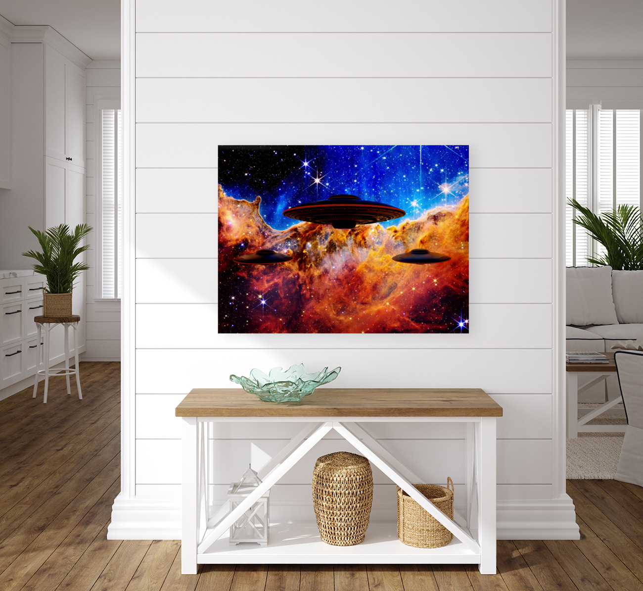 Carina Nebula James Webb Telescope UFO  Reproduction