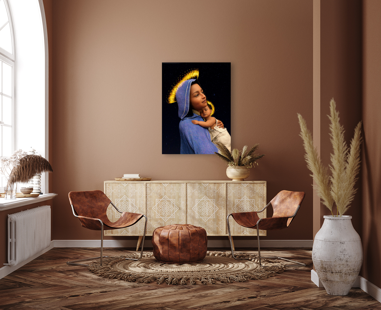 Madonna And Child - Galilean Mary and Jesus - 75MP 3:4 ratio Reproduction