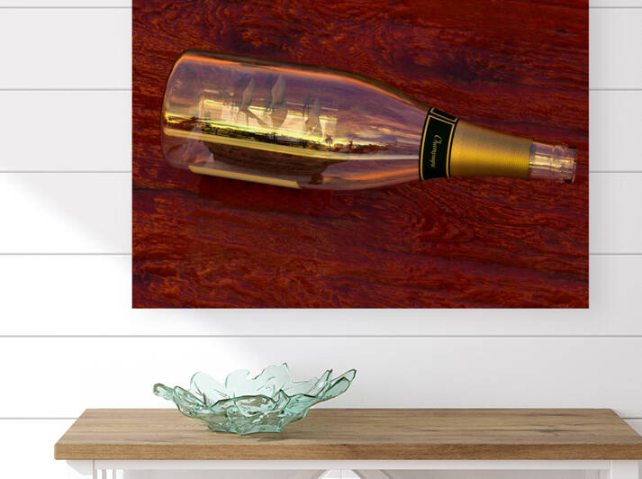 Impossible Ship in a Bottle by Kevin Michael VerKamp
