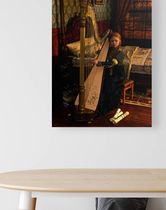Serenade of the Clarsach Celtic Harpist  by Kevin Michael VerKamp