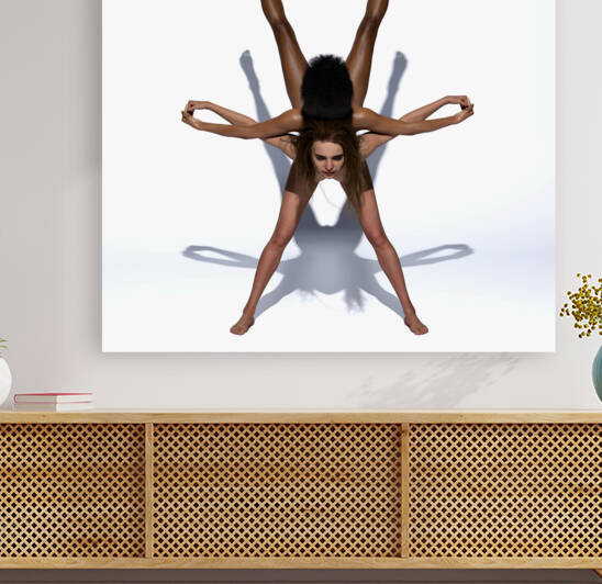 Yoga Couple Star Position Pose by Kevin Michael VerKamp
