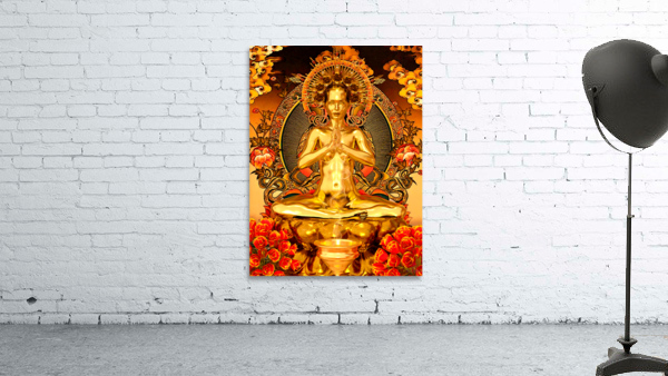 The Buddhista in Gold with gifts - goddess of transcendental wisdom Wall Preview