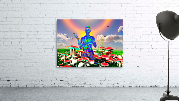 Magic  psychedelic psychoactive psilocybin mushrooms Wall Preview