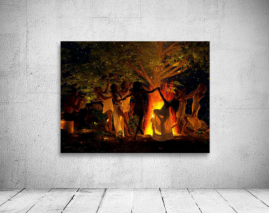 The God Pan with Nymphs Dancing in the Forest Wall Preview