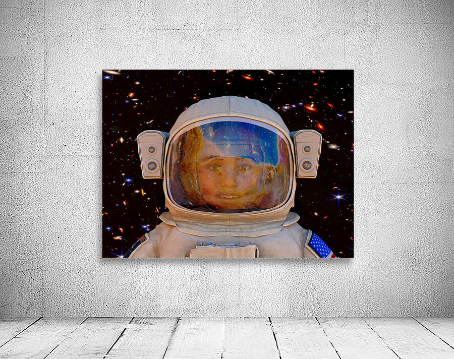 Female Space Explorer witnesses the Carina Nebula as seen by the James Webb Telescope Wall Preview