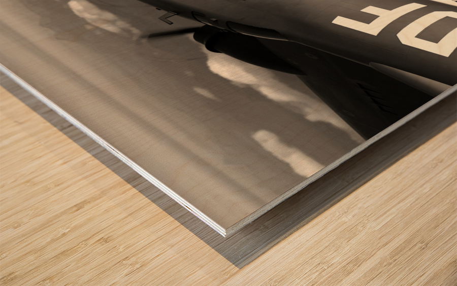 Boeing B-17 Flying Fortress BW Wood print