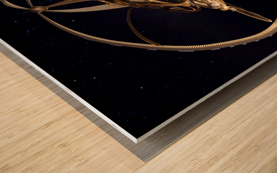 Interstellar Spaceship Eden  Impression sur bois