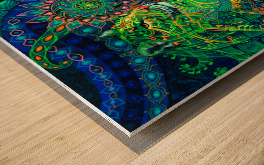 Ayahuasca - Masculine and Feminine Energy Enhanced Wood print