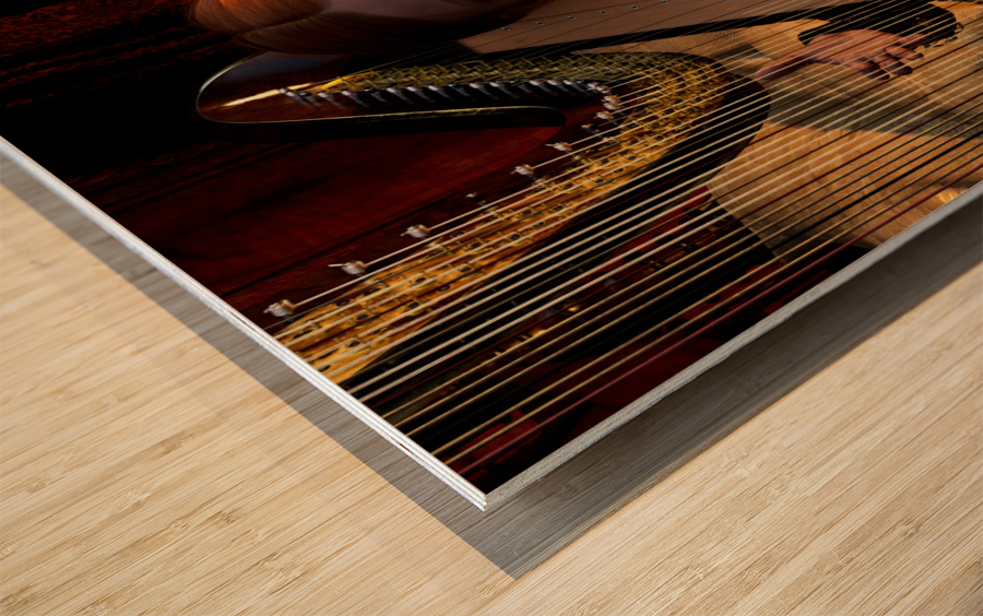 Serenade of the Celtic Harpist  Wood print