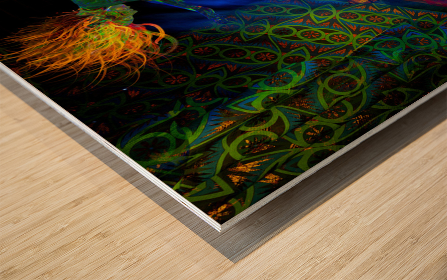 Ensleys Mystic DMT Journey - Experiencing dualism for the first time. Wood print