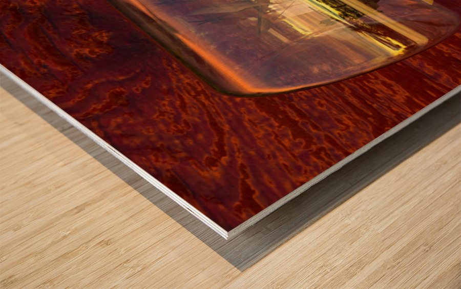 Impossible Ship in a Bottle Impression sur bois