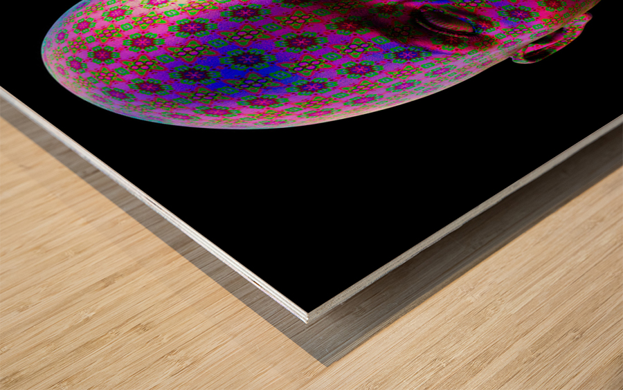 DMT Ayahuasca Experience - Black Background Wood print