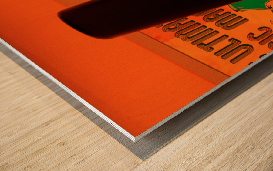 70s Girl in a Lava Lamp Impression sur bois