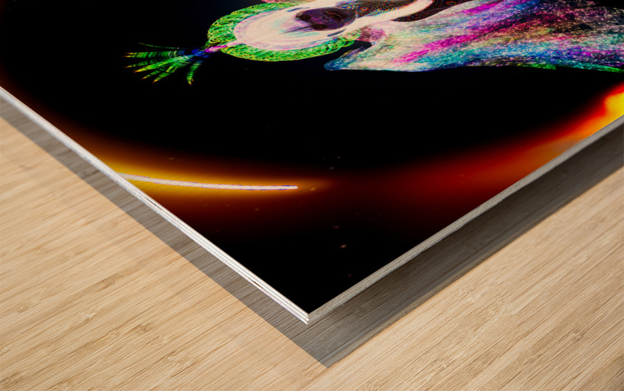 Psychedelic Ayahuasca Angel - DMT Journey Wood print