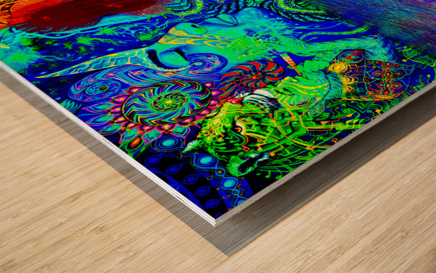 Psychedelic Ayahuasca Journey Wood print