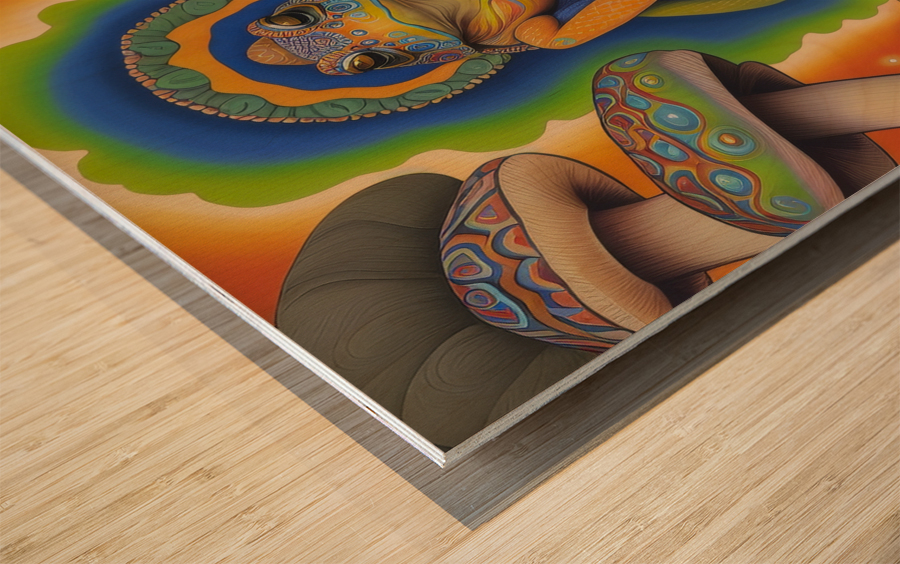 Entheogens Bufo Peyote Ayahuasca Wood print