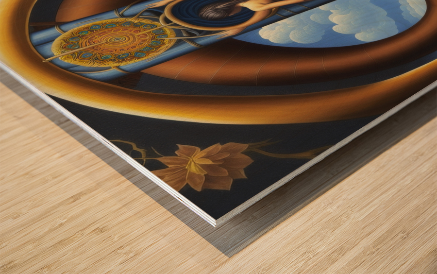 The Truth Coming Out of Her Well Wood print