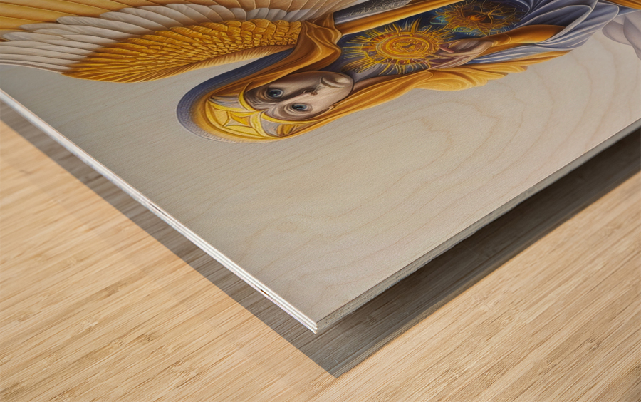 Broken Fallen Angel Forgiveness Wood print