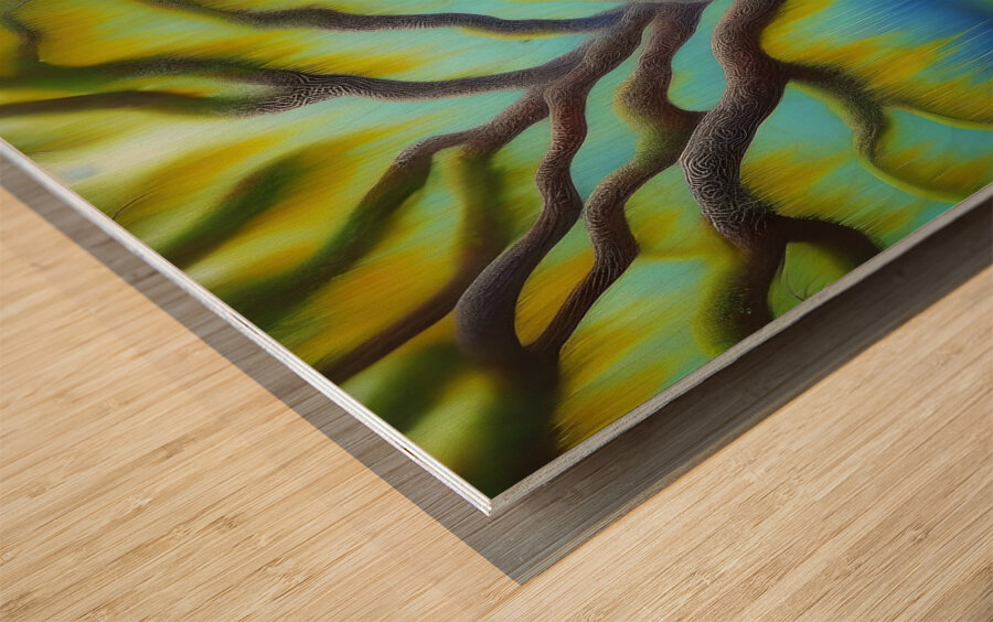 The Whispering Willow Wood print