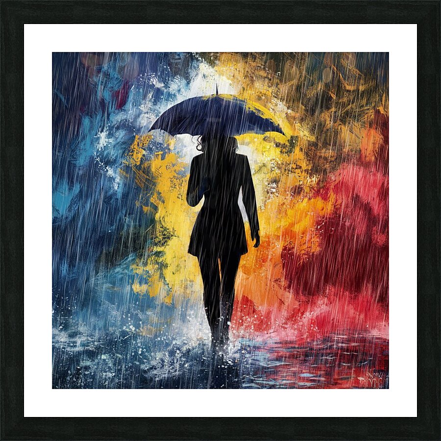 a striking abstract artwork byt mann nyc featurin Picture Frame print