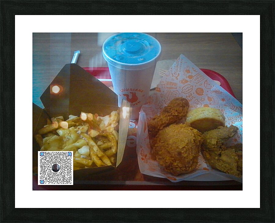 Poutine with Chicken Picture Frame Printing