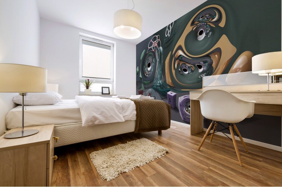 spacetime bright Mural print