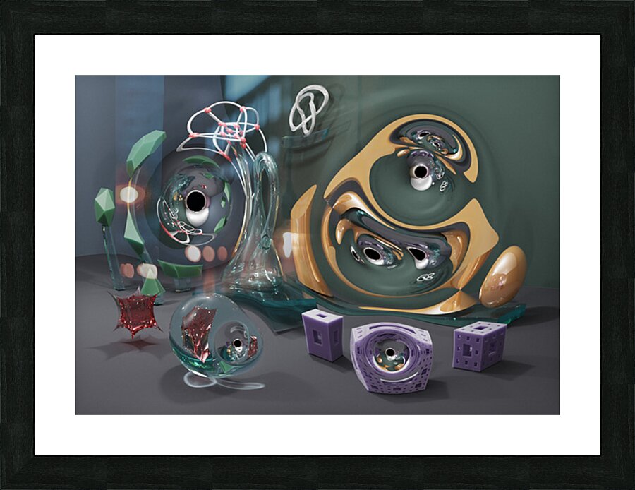 spacetime bright Picture Frame print