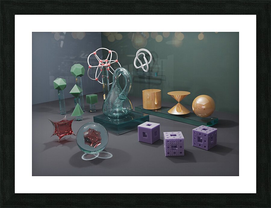 spacetime flat bright Picture Frame print